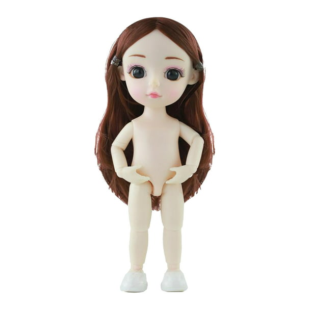 Details about   Cute Fashion 16cm BJD Female Hair Movable 13 Ball Jointed Dolls Accessories